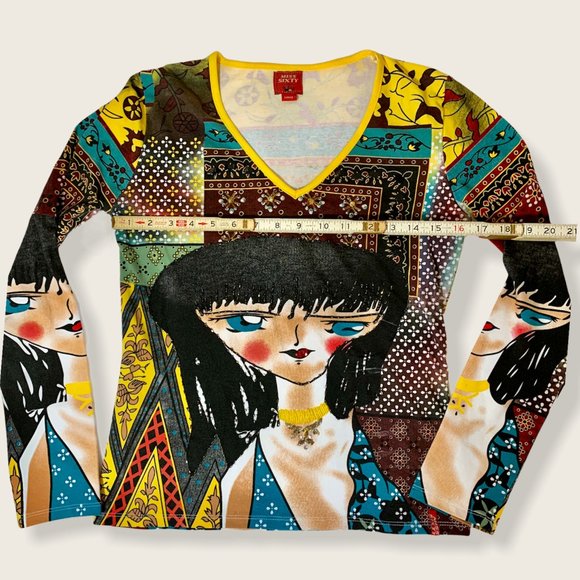 Miss Sixty beaded, embellished long sleeve t-shirt - Picture 9 of 11